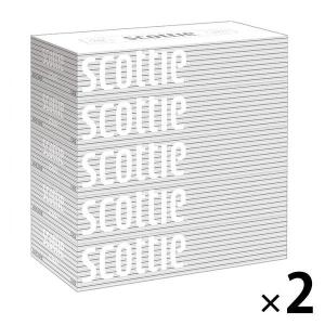 ティッシュペーパー 200組（5箱入）スコッティティシュー 1セット（2パック）パック 日本製紙クレシア 箱ティッシュ ボックスティッシュの写真